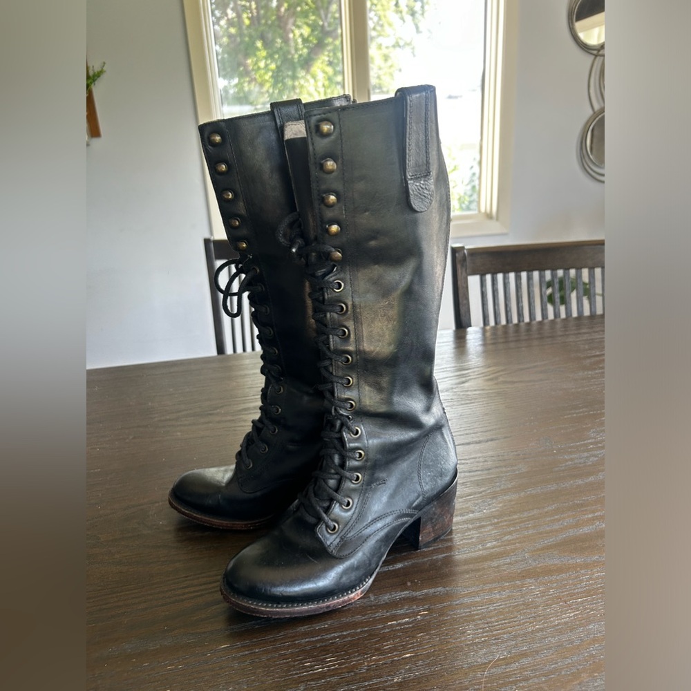 Freebird by Steven Grany leather lace up motor combat rock urban